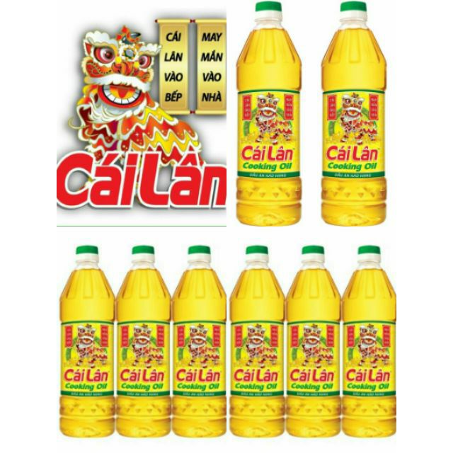 Combo 12 chai Dầu ăn Cái Lân 1 lít