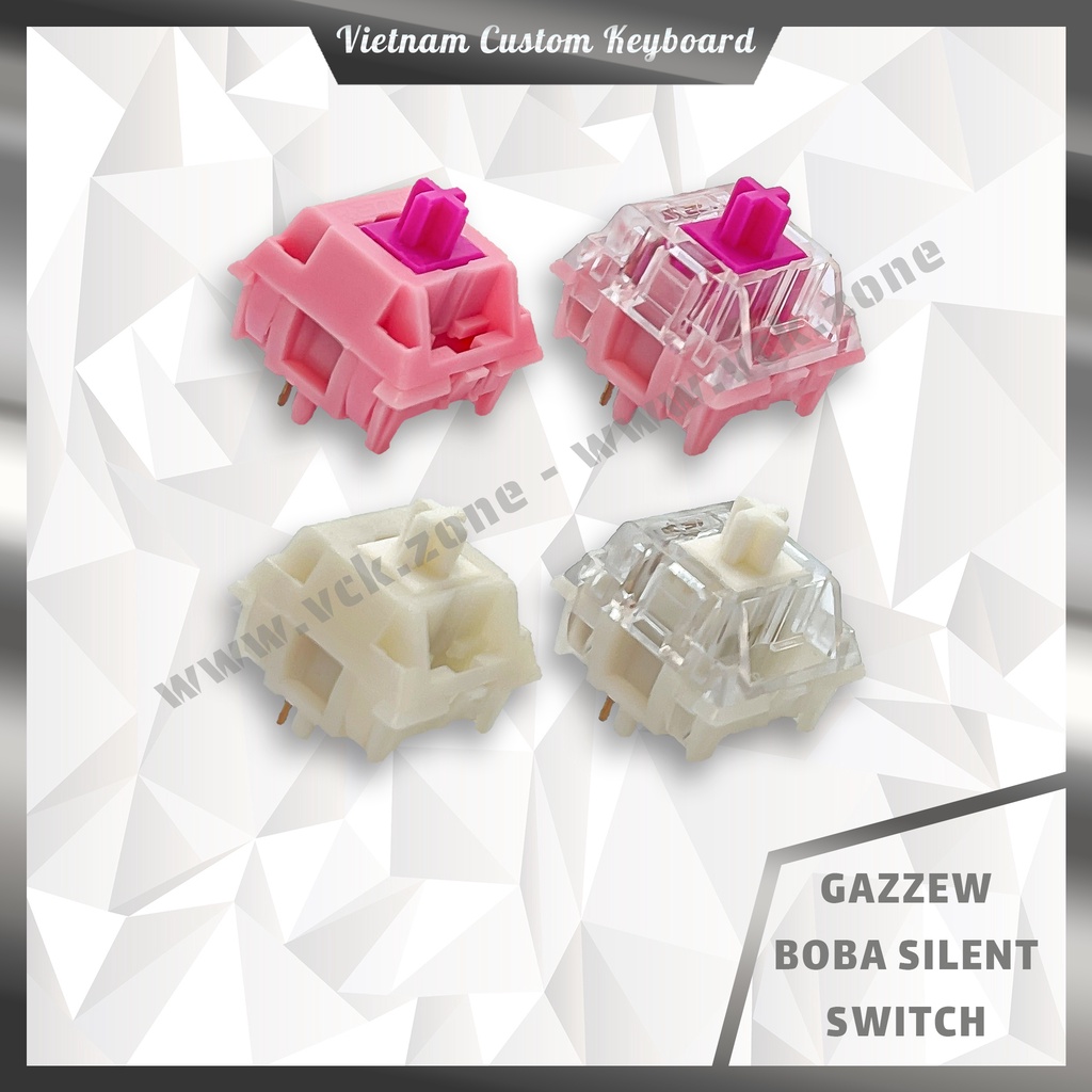 Gazzew Boba Silent Switch | Gum Linear | U4 Tactile | 52g 62g 68g | Hiệu Năng Cao Trùm Phân Khúc | Outemu | VCK