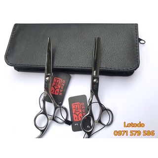 Bộ 2 kéo kasho 5.5 nhật bản, kéo cắt + kéo tỉa- lotodo