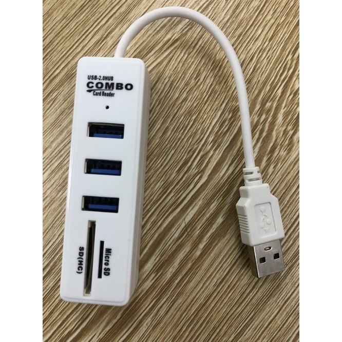 Bộ Hub USB 2.0 Combo Đa Năng Tích Hợp 3 Cổng USB Và 2 Cổng Thẻ Nhớ SD, TF