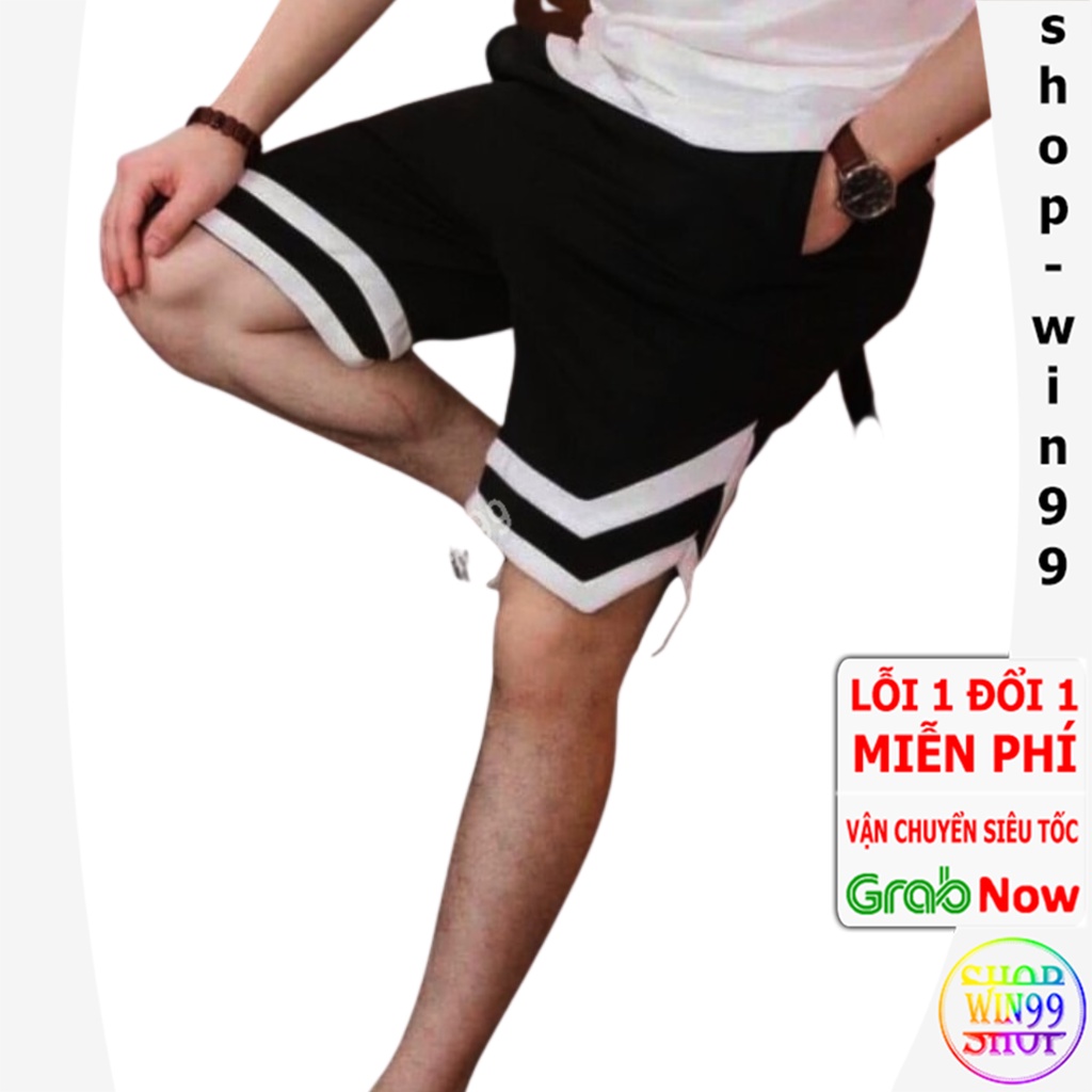 [ GIÁ SỐC ] - QUẦN SHORT NAM NỮ VẢI CÀO SỌC V MÀU ĐEN - CỰC THOÁNG MÁT, LỊCH SỰ, PHONG CÁCH THỂ THAO CÓ TÚI ĐỰNG TIỀN
