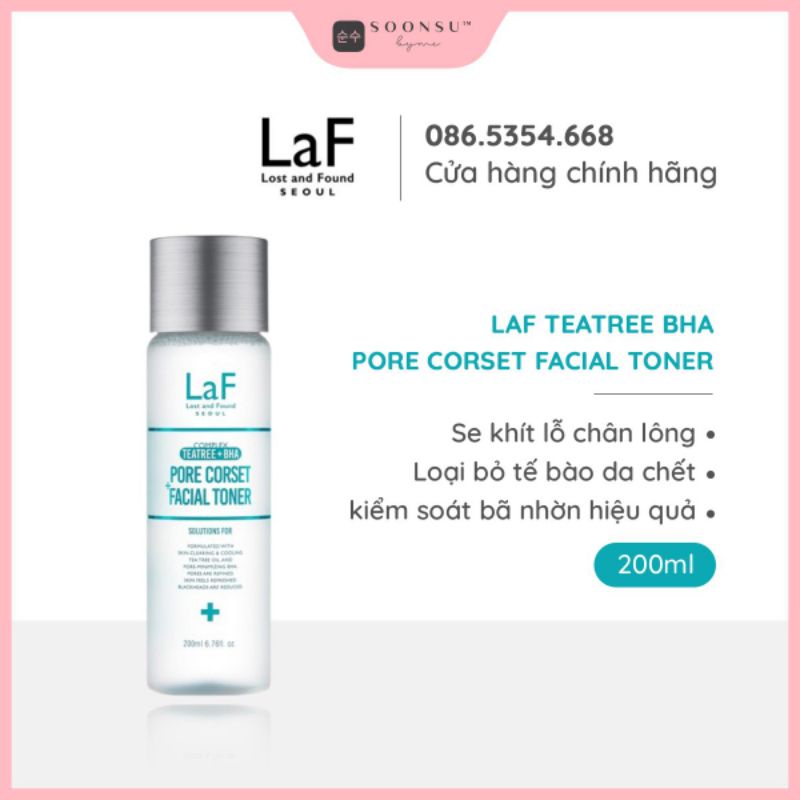 [Date:18/11/2022] Nước Hoa Hồng Cho Da Mụn LaF Teatree Bha Pore Corset Facial Toner