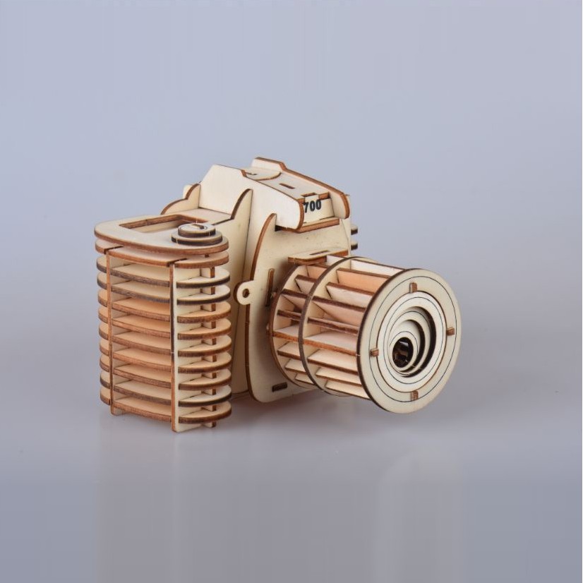 Đồ chơi lắp ráp gỗ 3D Mô hinh máy ảnh Nikon
