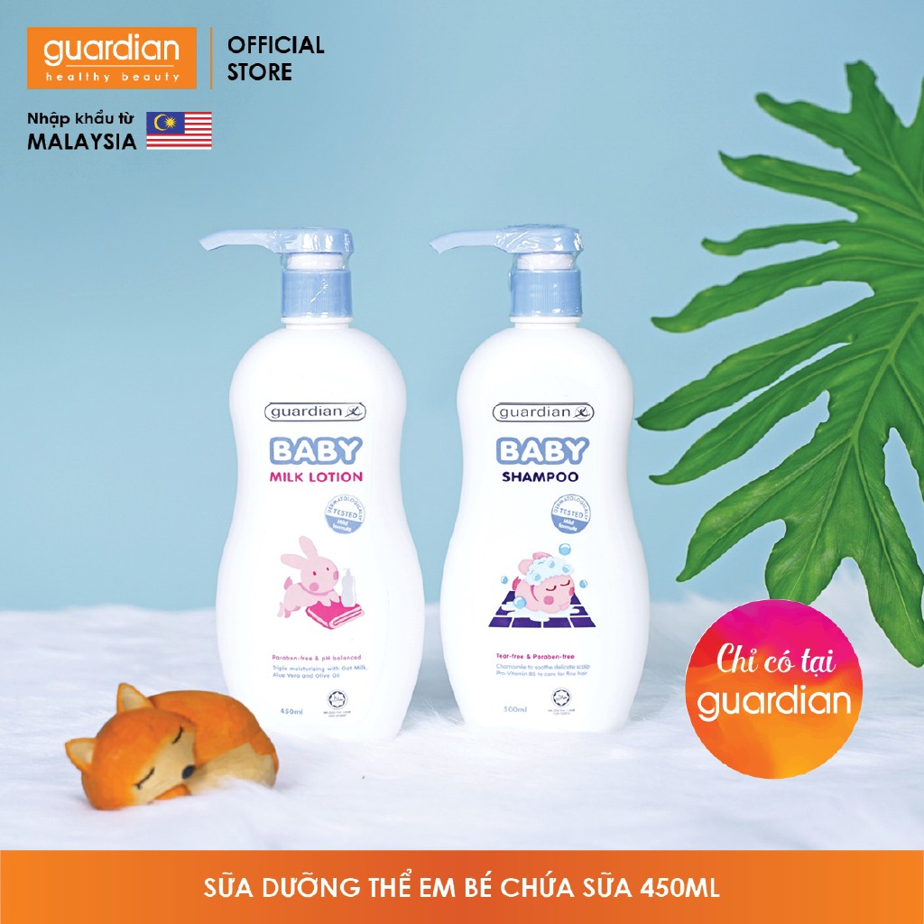 Sữa dưỡng thể em bé chứa sữa Guardian 450ml Malaysia