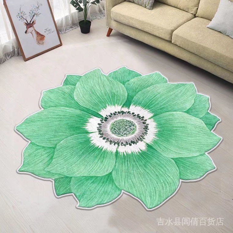 [ kho giá sỉ ] Thảm Lót Sàn Phòng Khách / Phòng Ngủ / Phòng Khách Hình Bông Hoa Đặc Biệt Thấm Hút Nước Chống Tr