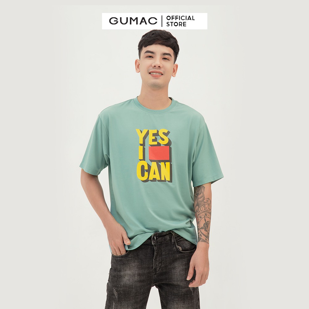 Áo thun nam in chữ độc đáo GUMAC phong cách basic, chuẩn men ATNB361 | BigBuy360 - bigbuy360.vn