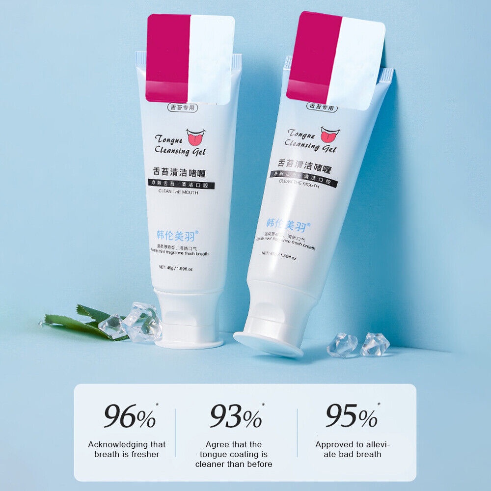 Gel Vệ Sinh Lưỡi Chiết Xuất Bạc Hà Tươi Mát 45g Kèm Cọ Vệ Sinh Răng Miệng Hiệu Quả Màu Sắc Ngẫu Nhiên