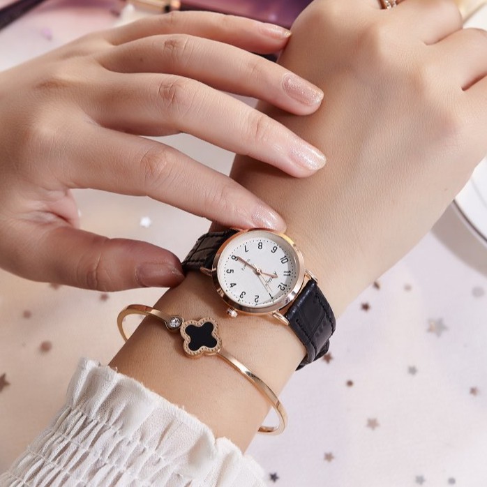 Đồng hồ thời trang nam nữ KASIQI chính hãng, dây da đeo êm tay, mặt số dể xem giờ ( Mã: AKSQ01 ) | BigBuy360 - bigbuy360.vn