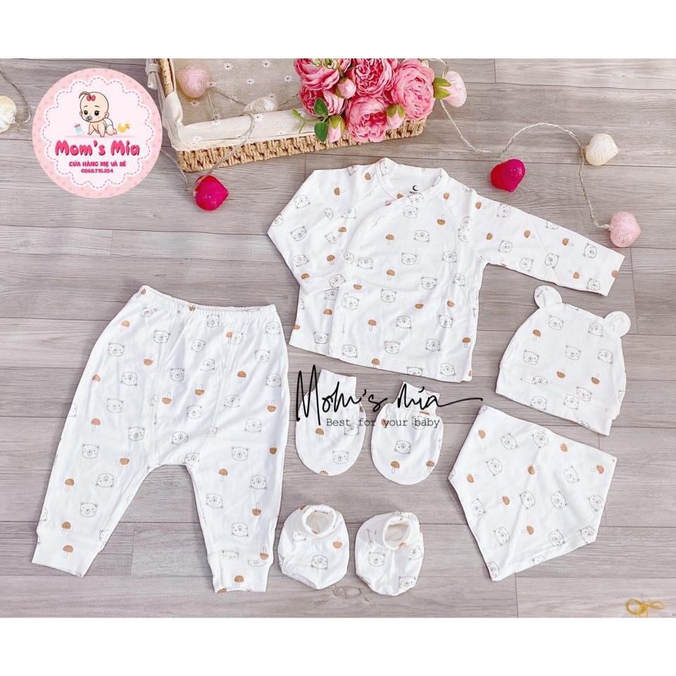️🎊️🎊️🎊COMBO GỒM ÁO QUẦN, YẾM, NÓN, BAO TAY CHÂN SIÊU ĐẸP CHO BÉ GÁI/BÉ TRAI CHẤT VẢI MỀM MÁT CỦA HÃNG MOON️🎊️🎊️MOM'S MÍA