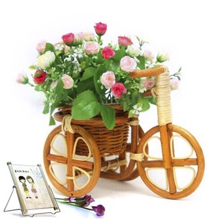 Xe đạp mây trang trí cắm hoa( thanh lí)