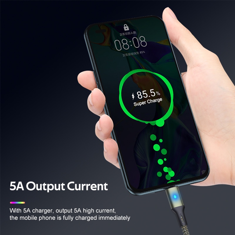 Cáp sạc nhanh 5A TBTIC cổng USB cho Samsung Galaxy S10 S22 S20 S21 Huawei P40 P30 P20 Mate40