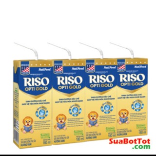 Thùng sữa bột pha sẵn Riso optigold 180ml