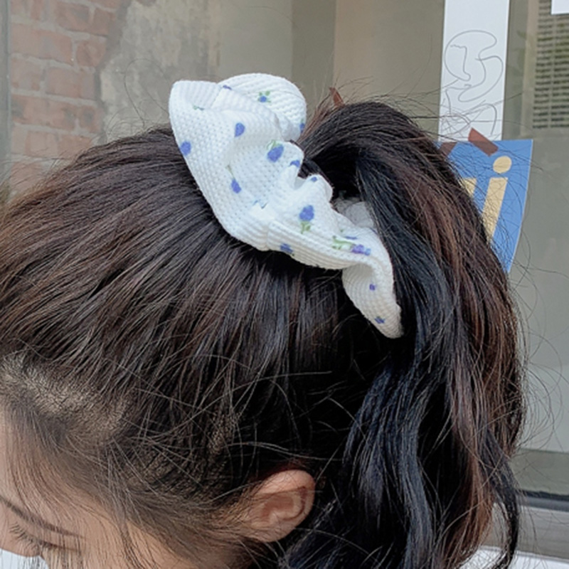 (Hàng Mới Về) Dây Buộc Tóc Trang Trí Hoa Đính Đá Xinh Xắn Cho Nữ