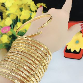 Bộ 7 vòng ximen KHÓA VÀNG THẬT bọng nhẹ dẻo thiết kế cao cấp Minh Quang