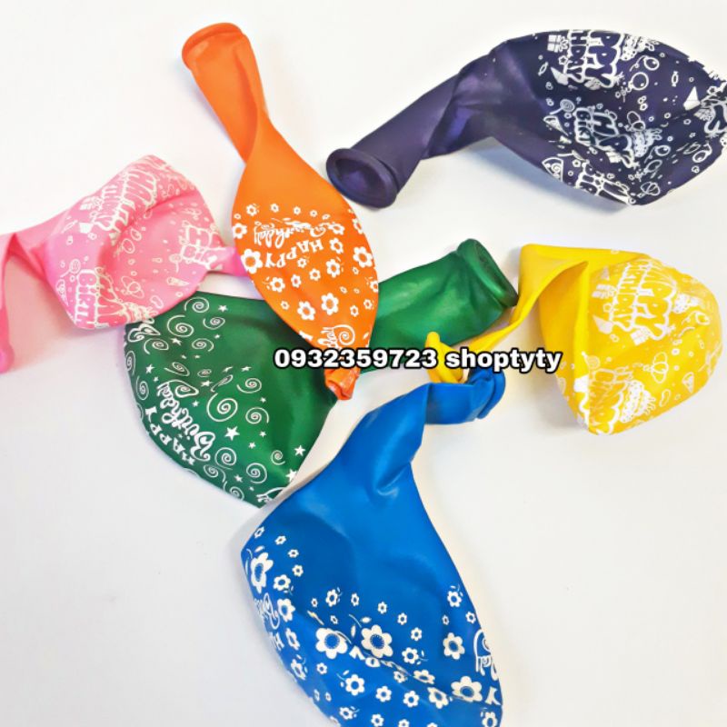 1 Bịch 50 Cái Bong Bóng Balloon Đủ Màu Dùng Trong Trang Trí Sinh Nhật