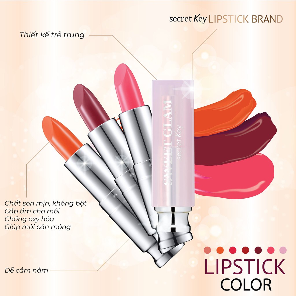 Son Dưỡng Có Màu Sweet Glam Secret Key 3.5gr | BigBuy360 - bigbuy360.vn
