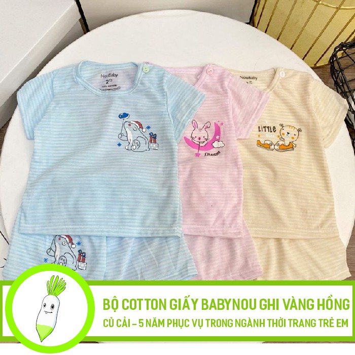 Bộ cotton giấy Noubaby ghi BO06