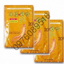 Combo 12 gói cao dán vàng hồng sâm HINEMA HÀN QUỐC (240miếng/12 gói)