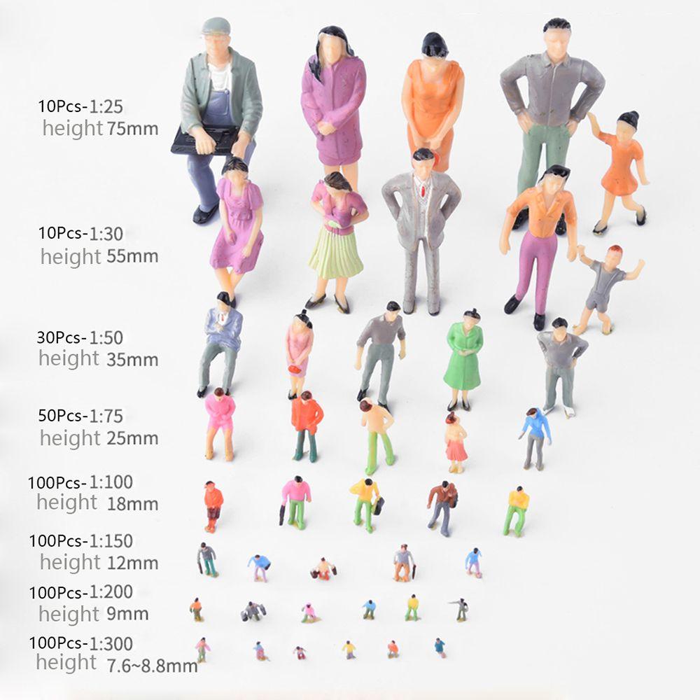 RAINBOW Set 100 Mô Hình Người Bằng Nhựa Nhiều Màu Sắc