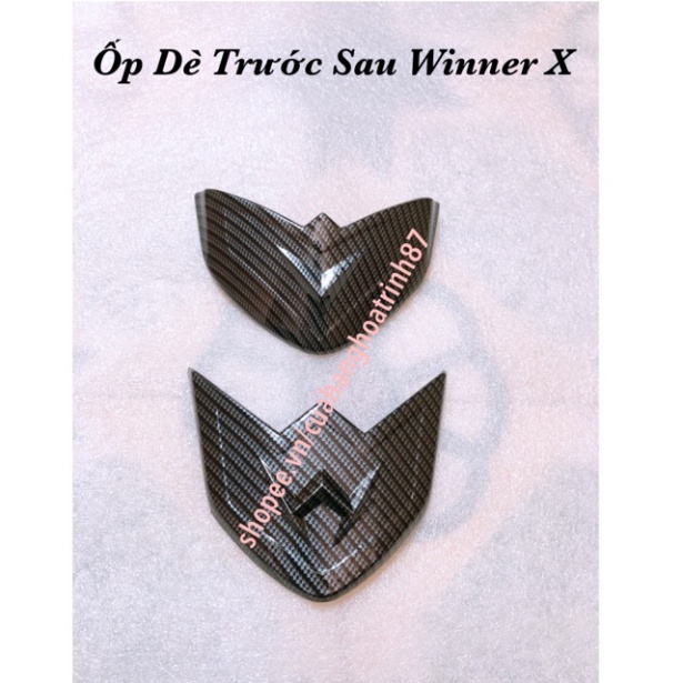 Ốp Mỏ Dè Xe Winner X Carbon Sẵn Keo 3M Dùng Cho Winner X V2 và V3 từ năm 2019 đến 2022 và 2023 ( 1 bộ trước + sau)