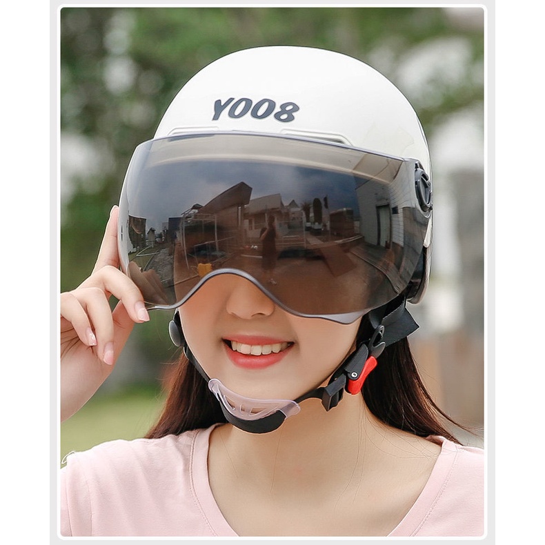 Mũ Bảo Hiểm Xe Máy Điện Hình Tai Mèo Che Nắng Dễ Thương