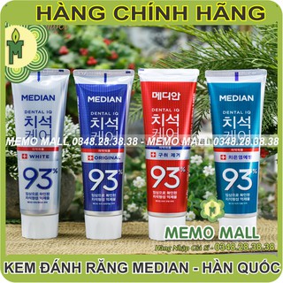 Kem đánh răng Median HÀN QUỐC 93% đủ màu TRẮNG SẠCH RANG -THƠM MIỆNG