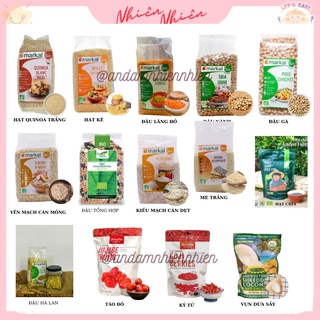 Tổng hợp các loại hạt hữu cơ 100gr Đậu gà, đậu lăng đỏ, yến mạch, quinoa, hạt kê cho bé ăn dặm