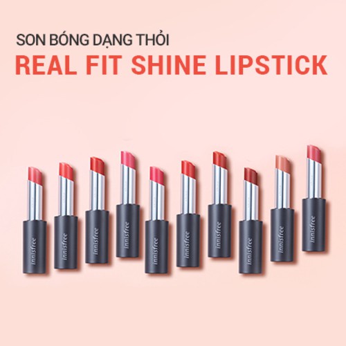 [Mã COSIF05 giảm 10% đơn 400K] Son môi ẩm mượt innisfree Real Fit Shine Lipstick 3.3g