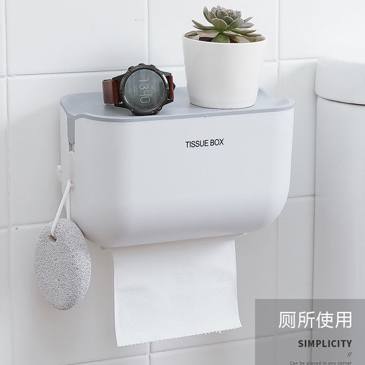 nhà đời nhà sống  Hộp đựng khăn giấy Hộp vệ sinh Nhà vệ sinh Giấy treo tường Hộp mực miễn phí Lỗ sáng tạo Khăn giấ