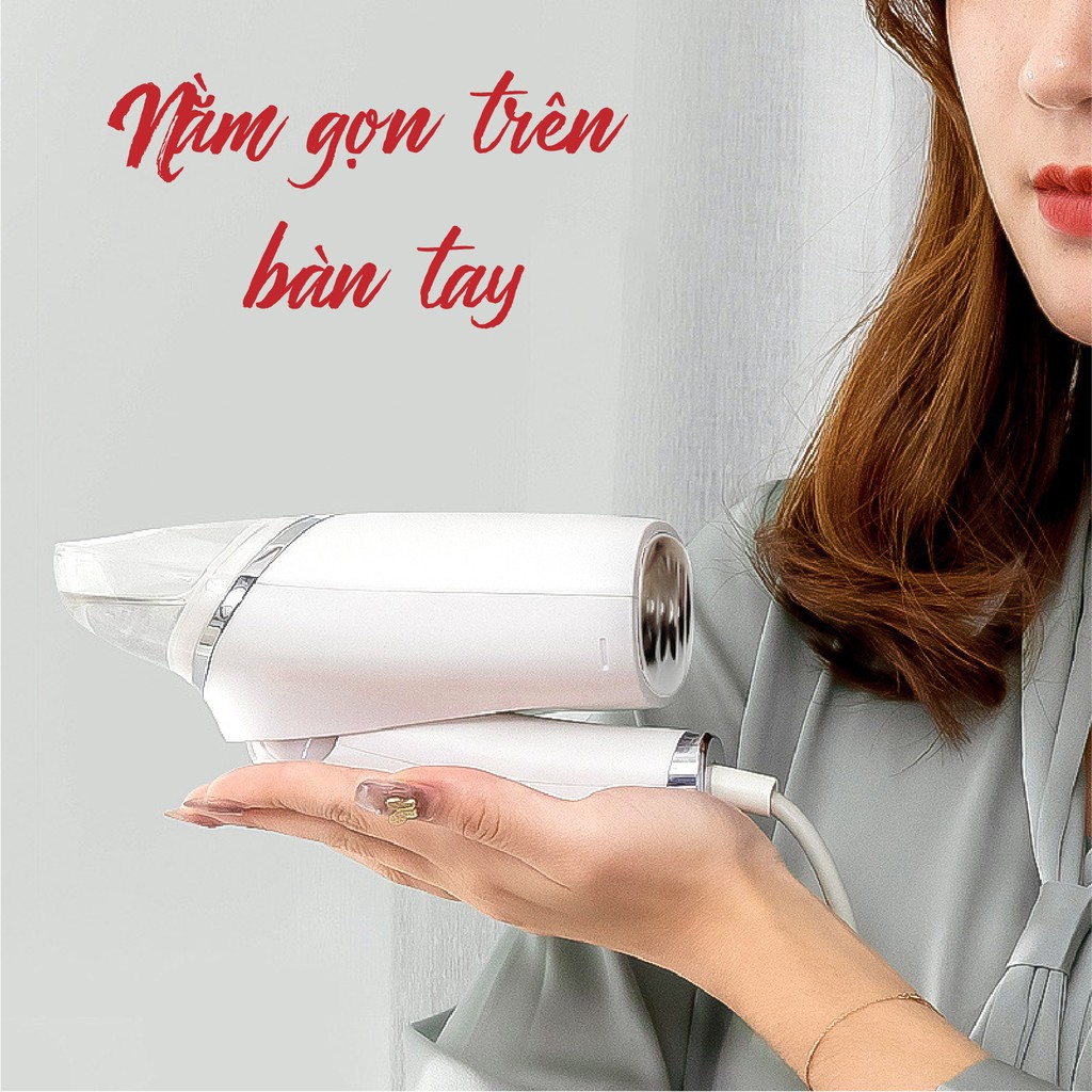 Bàn ủi hơi nước cầm tay mini gấp gọn công suất lớn, bàn là du lịch thời trang, Màu Sắc Trending