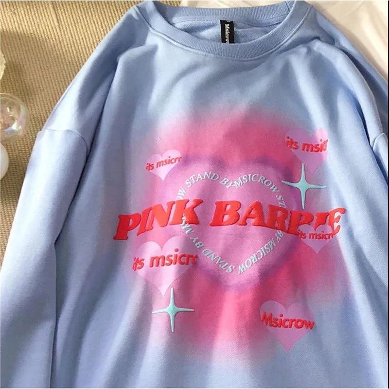 Áo Sweater Tay Dài Dáng Rộng In Họa Tiết Graffiti Phong Cách Harajuku Thời Trang Mùa Thu Cho Nữ | BigBuy360 - bigbuy360.vn