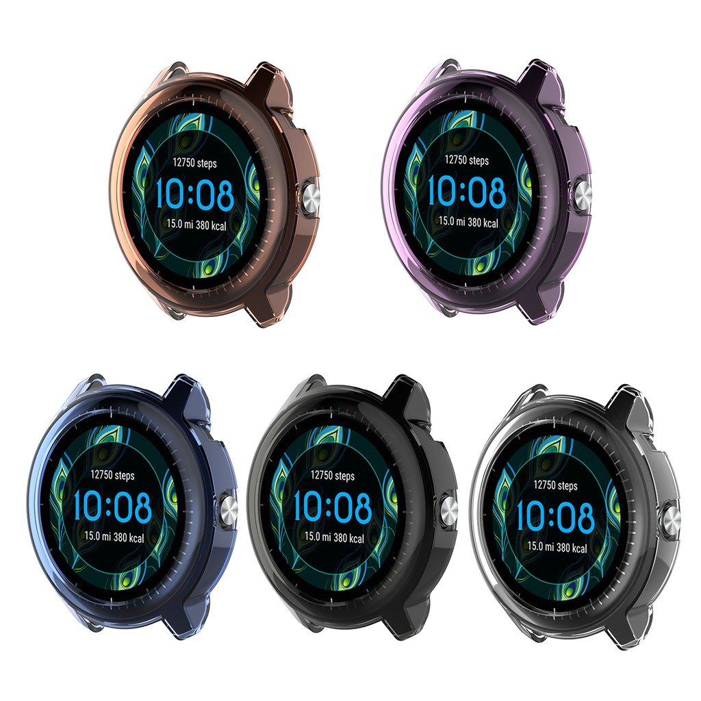 Vỏ bọc TPU trong suốt bảo vệ mặt đồng hồ Garmin Vivoactive 3 Music