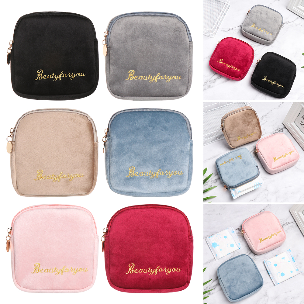 Túi đựng băng vệ sinh có dây kéo nhỏ gọn tiện lợi