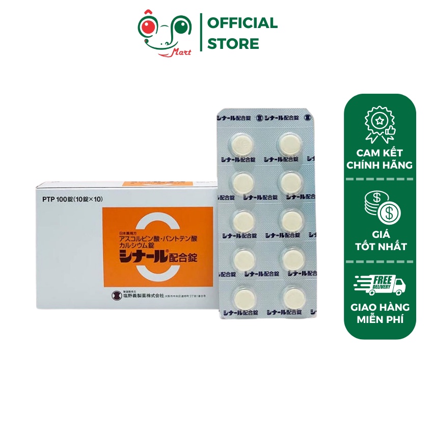 Viên Uống Trắng Da, Ngừa Mụn, Tăng Sức Đề Kháng, Giảm Thâm Nám Cinal C Nhật Bản - Hộp 100 viên