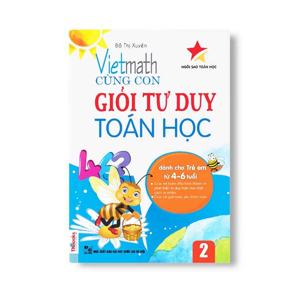 Sách - Combo Vietmath – Cùng Con Giỏi Tư Duy Toán Học (Tập 1 +2 +3 +4 +5) + tặng phương pháp nuôi dạy con thành tài