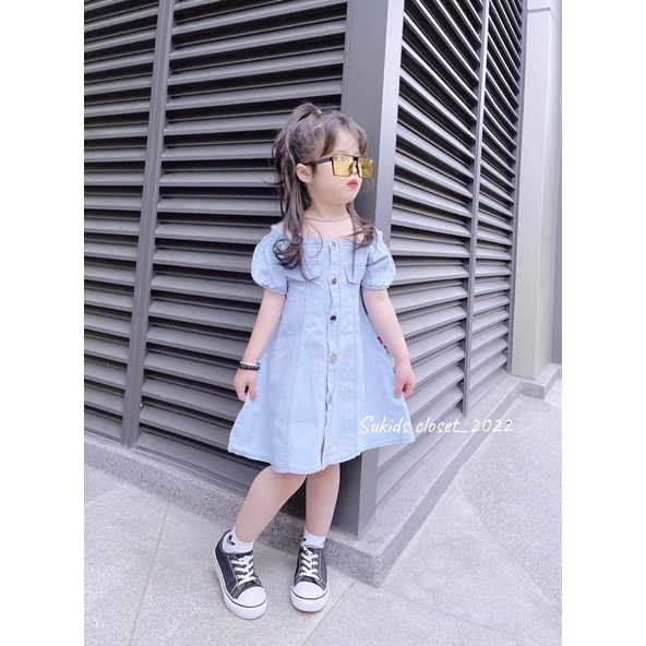 Váy jeans 22 cực xinh xắn và chất cho bé gái - VJ22