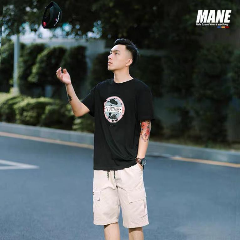 Áo phông in chữ V-I-T-A-G-E ⚡𝐅𝐑𝐄𝐄𝐒𝐇𝐈𝐏 ⚡Áo phông cotton chất đẹp mát, áo unisex, áo phông trắng đen | BigBuy360 - bigbuy360.vn