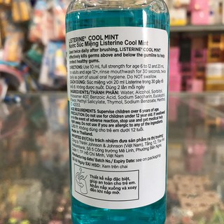 Nước súc miệng Listerine Cool Mint 100ml