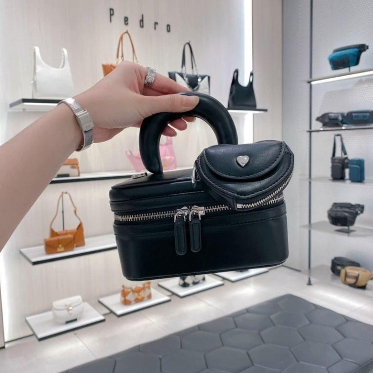 Set 3 Túi pê rô cốp dạ kèm ví nhỏ trái tim hàng QC cao cấp