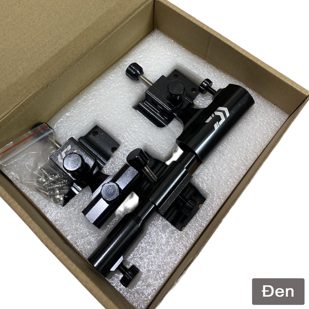 Bộ Pat gắn thùng - Pat rọng cá - Pat chống cần - Pat khay mồi chính hãng Daiwa chất liệu kim loại cao cấp