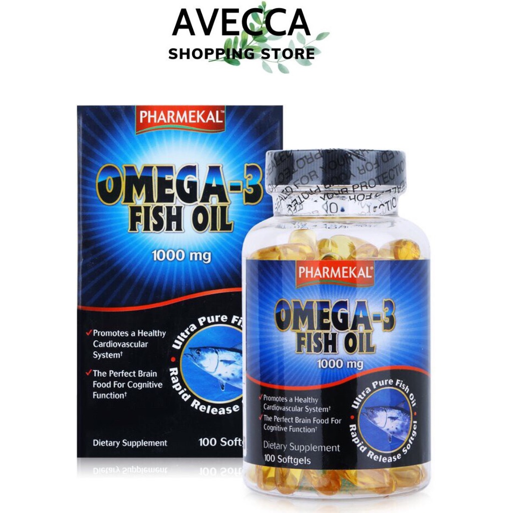 Thực Phẩm Chức Năng Viên Uống Dầu Cá Pharmekal Omega 3 Fish Oil 1000Mg (100 Viên/ Hộp)