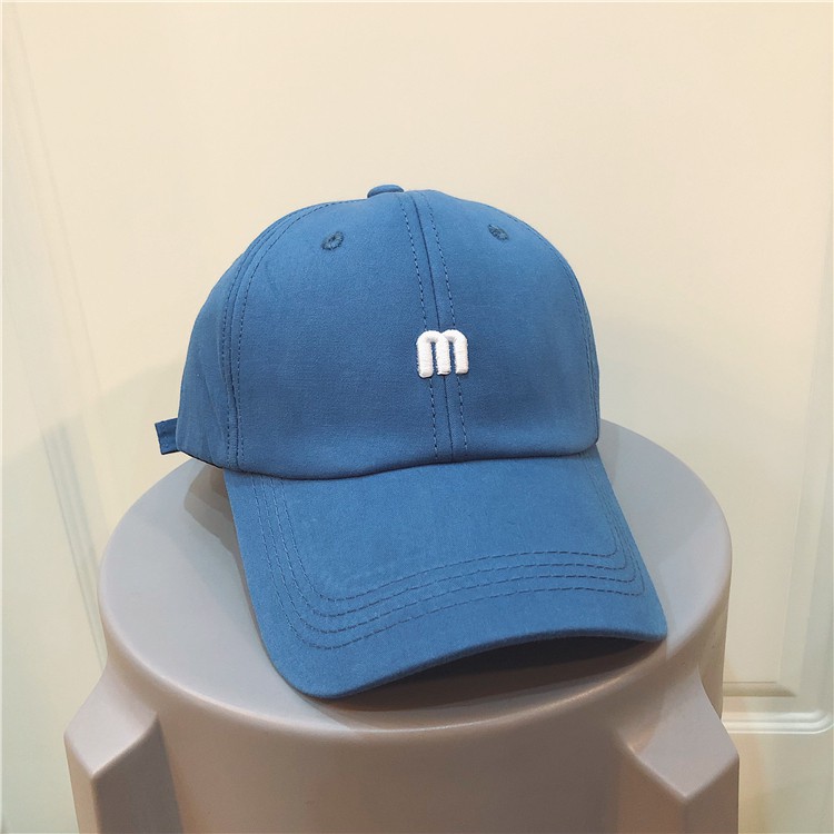 Mũ Lưỡi Trai Vải Cotton Mềm Mại In Chữ M Phong Cách Hàn Quốc Thời Trang Mùa Hè Cho Học Sinh
