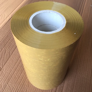 Combo 6 cuộn băng dính 1kg màu vàng đục ảnh thật