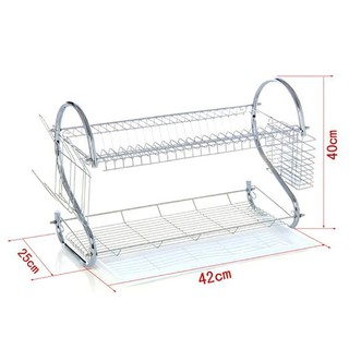 Kệ Chén Inox 2 Tầng