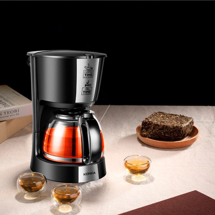Máy pha cà phê tự động KonKa công suất 550W giúp pha trà, Cafe dễ dàng tại nhà, Bảo hành 12 tháng