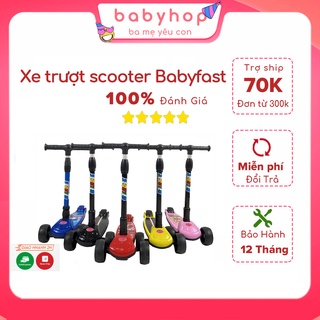 Xe trượt scooter Babyfast 3 bánh an toàn cho trẻ em của Babyhop chịu lực 80kg phù hợp cho cả bé trai và gái (BH-12tháng)