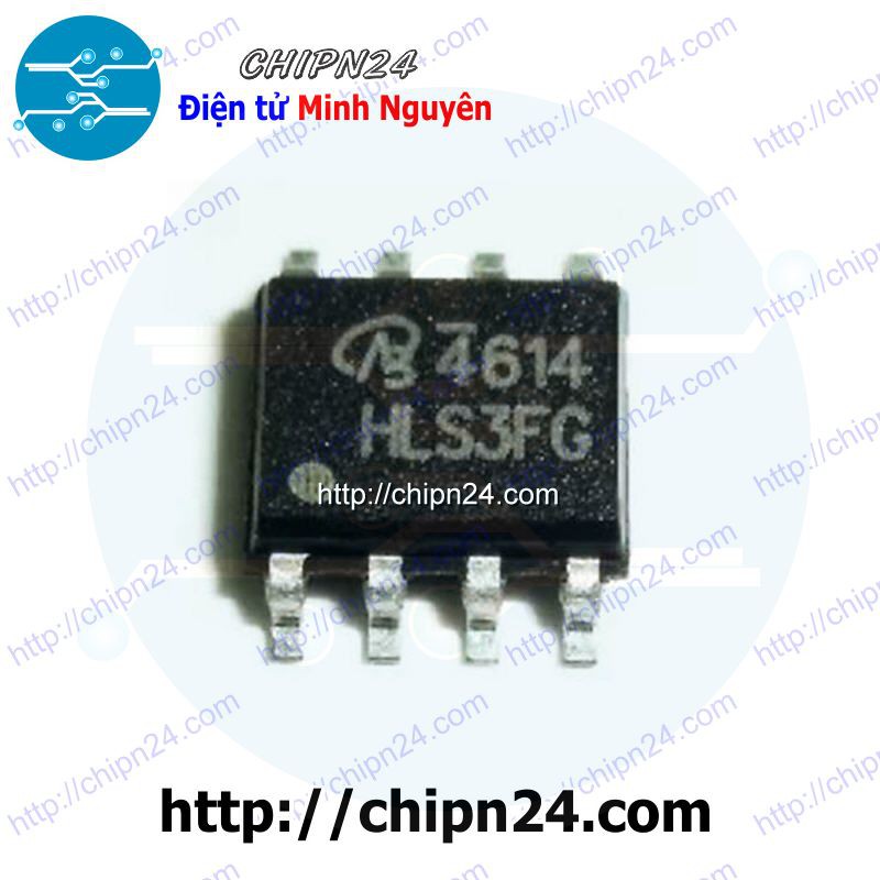 [2 CON] MOSFET Dán AO4614 SOP-8 6A 40V (2 Kênh P) (SMD Dán) (4614)