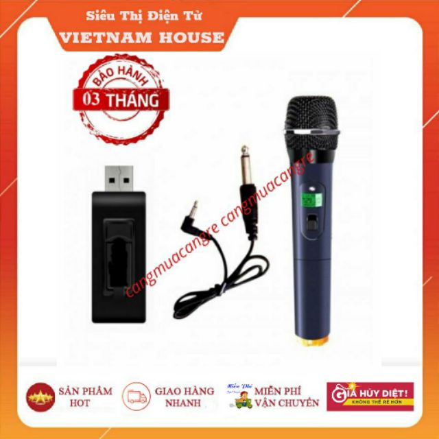 [CHỈ SALE HÔM NAY]💥Micro Karaoke Không Dây Đa Năng V12 Dành Cho Loa Kẹo Kéo, Amli, Loa xách tay Bluetooth.