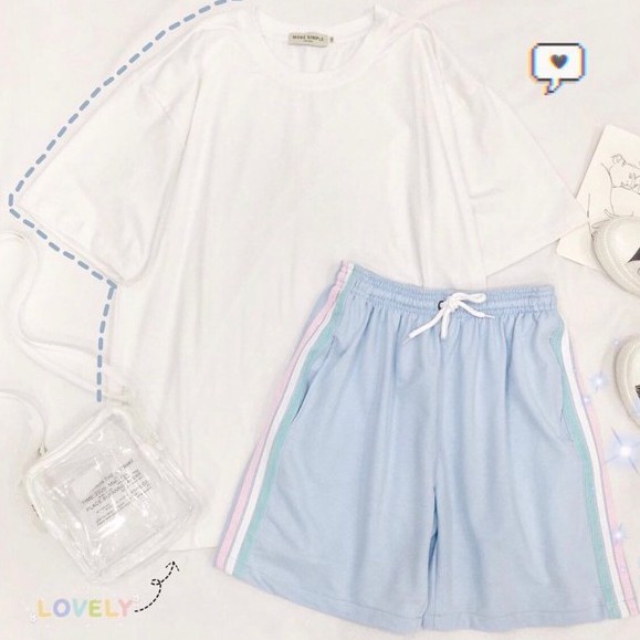 Quần Short Đùi in chữ AE Unisex nam nữ ống rộng cạp chun 3 màu chất liệu thun cotton RÔ STORE QS17 | BigBuy360 - bigbuy360.vn