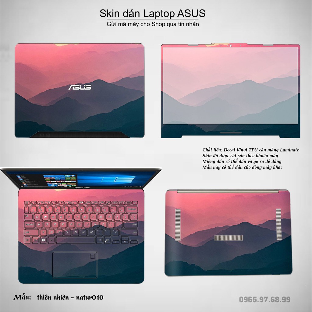 Skin dán Laptop Asus in hình thiên nhiên (inbox mã máy cho Shop)